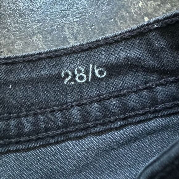 Ana A New Approach Women's Bootcut Faded Black Jeans Distressed Size 28/6 - Picture 9 of 13